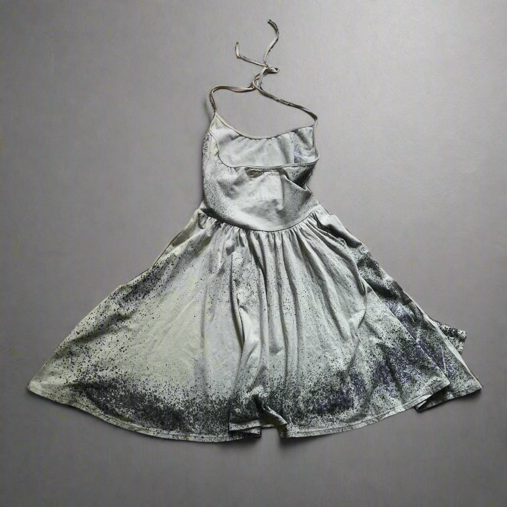 שמלה וינטג׳ אפורה עם הדפס // PETTICOAT JUNCTION Vintage dress gray with print